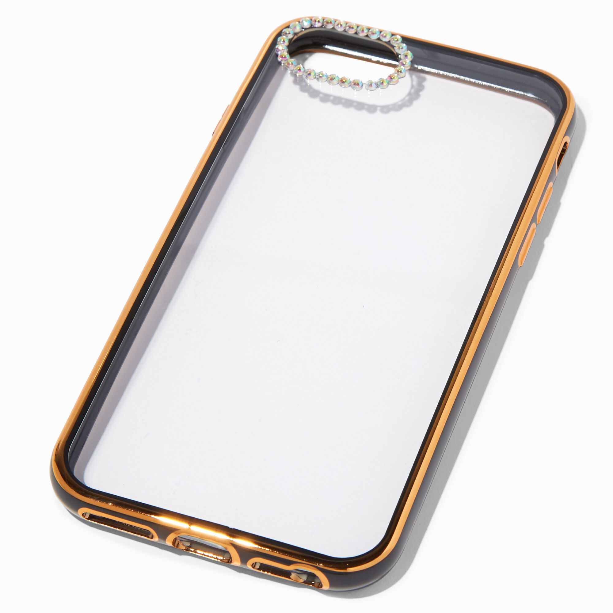 Embellished Clear/Black Phone Case - Fits iPhone® 6/7/8/SE,