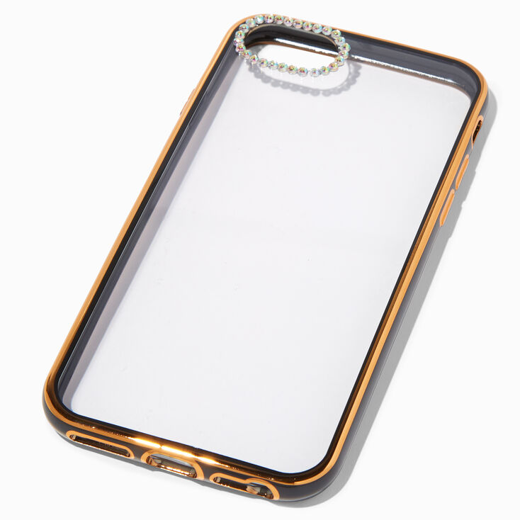 Embellished Clear/Black Phone Case - Fits iPhone&reg; 6/7/8/SE,