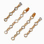 Clous d&#39;oreilles avant et arri&egrave;re strass couleur dor&eacute;e,