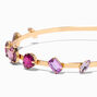 Pink &amp; Purple Rhinestone Studded Metal Headband,