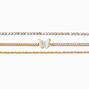 Gold-tone Crystal Butterfly Choker Necklaces - 3 Pack,