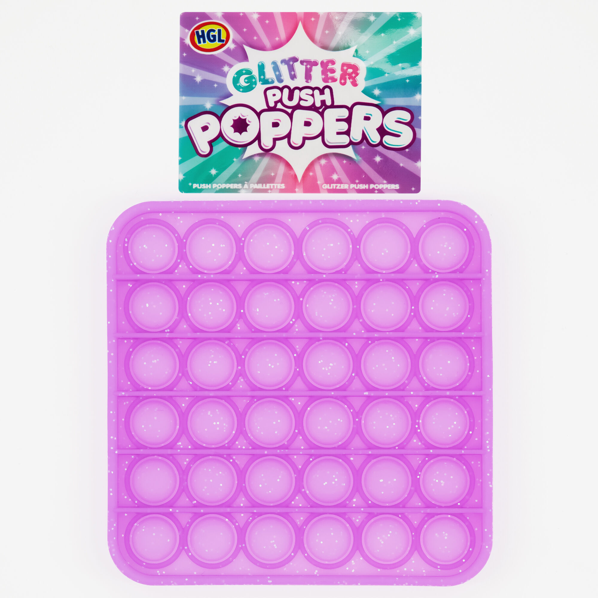 Glitter Push Poppers Fidget Toy