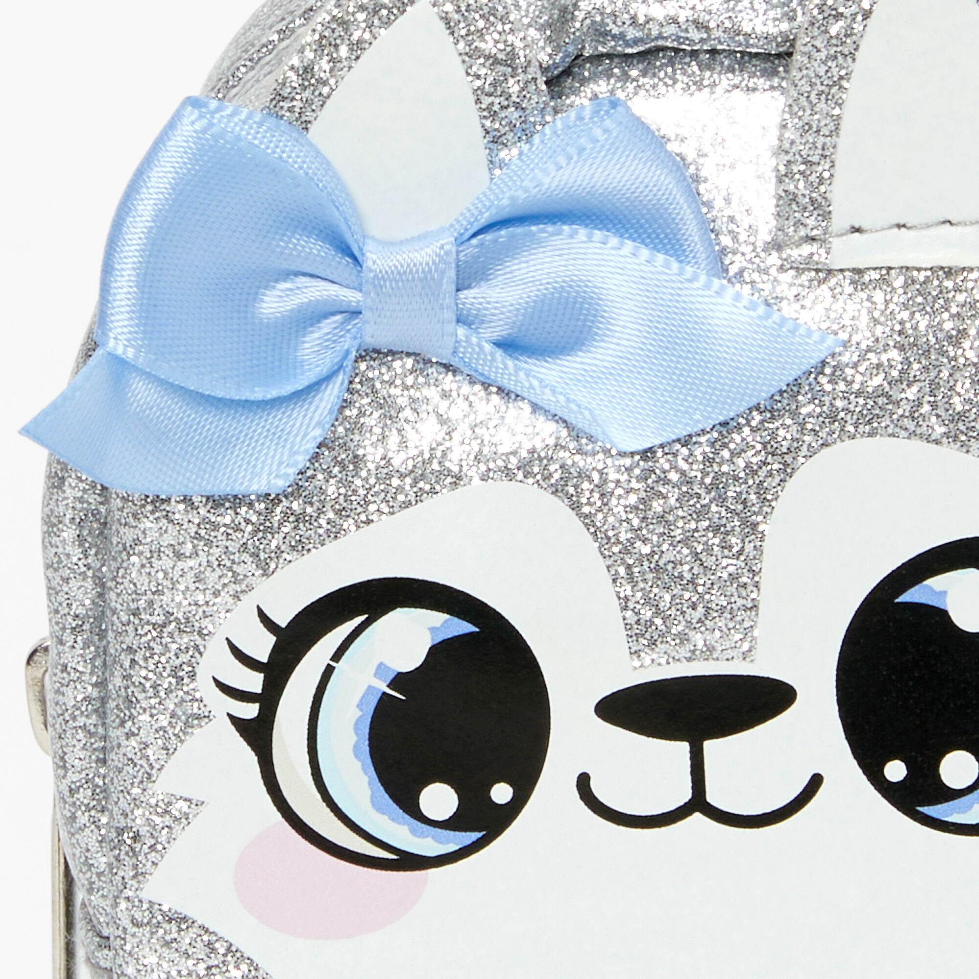 Porte-clés mini sac à dos husky à paillettes,