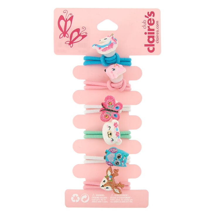Claire's Lot de 6 élastiques à cheveux avec paillettes arc-en-ciel du Club Claire's