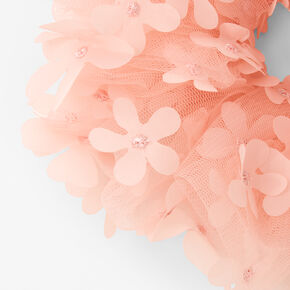 Giant Confetti Daisy Orange Hair Scrunchie,