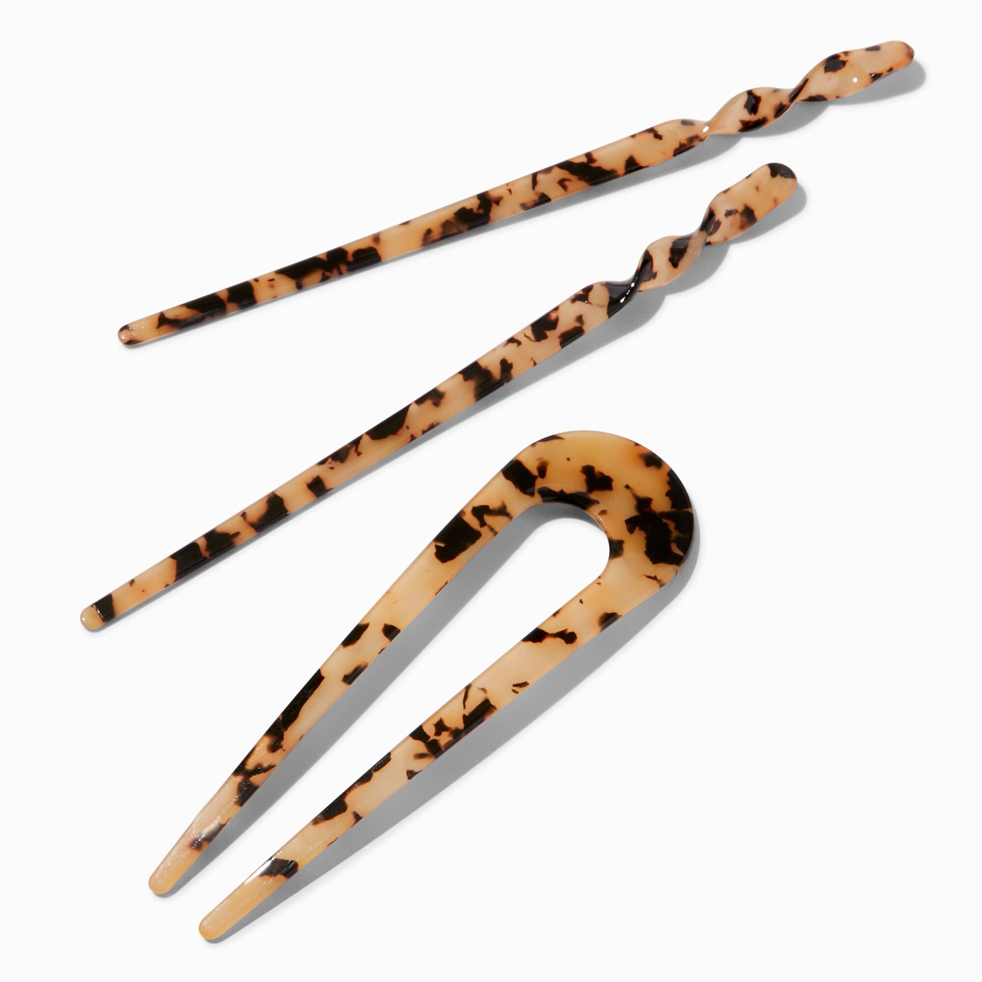 Baguettes à cheveux écaille de tortue - Lot de 3,
