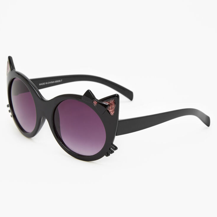 Claire&#39;s Club Round Cat Sunglasses - Black,