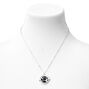 Silver Glow In The Dark Zodiac Spinning Pendant Necklace - Pisces,