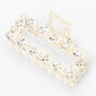 Pince &agrave; cheveux rectangulaire incrust&eacute;e de strass et perles d&rsquo;imitation,