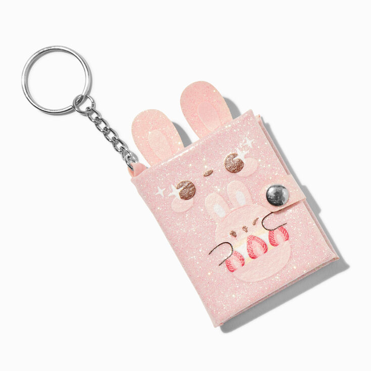 Pink Bunny Mini Diary Keychain