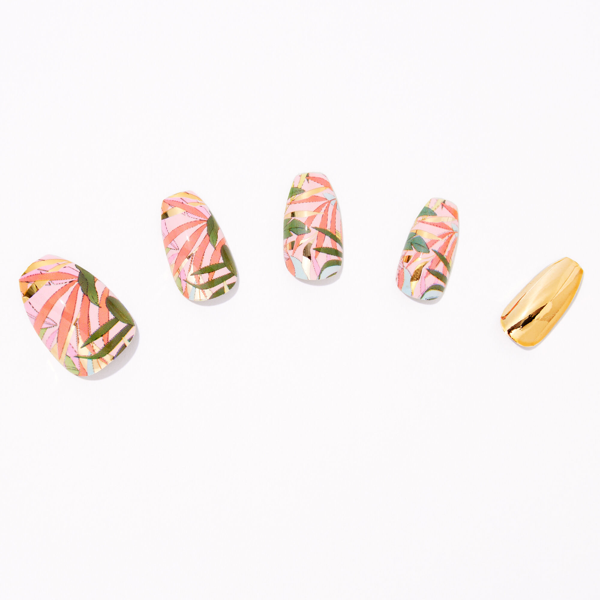 Nude Palm Coffin Vegan Faux Nail Set - 24 Pack,