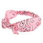 Claire&#39;s Club Bandana Knot Headwrap - Pink,