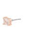 Rose Gold Cubic Zirconia Square Stud Earrings - 4MM,