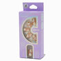 Glitter Daisy Short Square Vegan Faux Nail Set - 24 Pack,