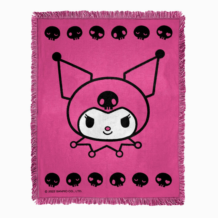 Sanrio&reg; Kuromi&trade; Sugar Skull Woven Jacquard Throw Blanket &#40;ds&#41;,