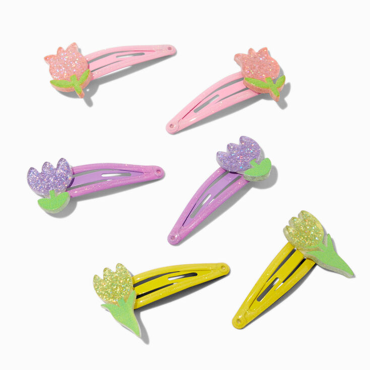 Claire&#39;s Club Tulip Snap Hair Clips - 6 Pack,
