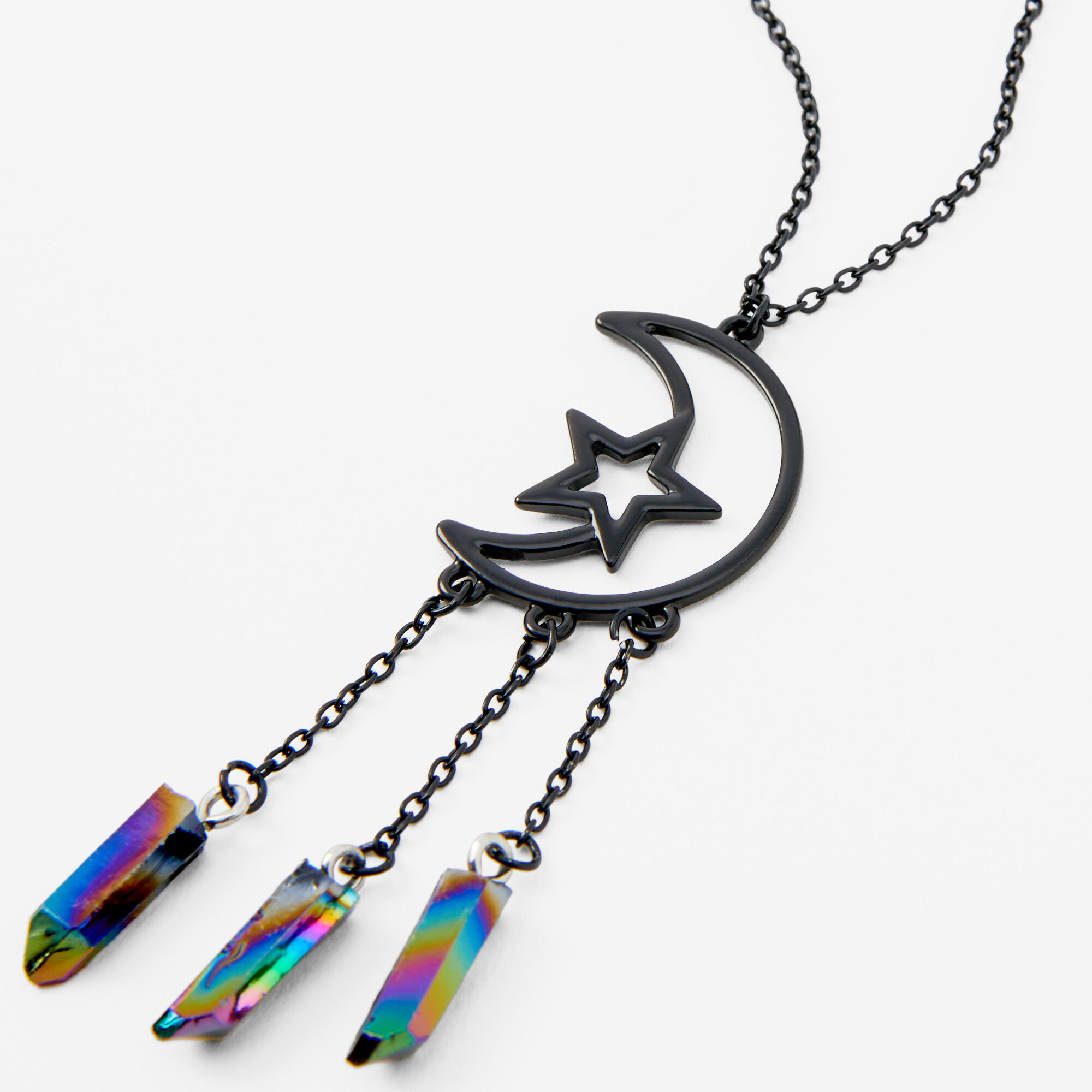 Black Celestial Moon Statement Necklace,