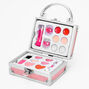 Claire&#39;s Club Tiny Travel Pink Glitter Lock Box Makeup Set,