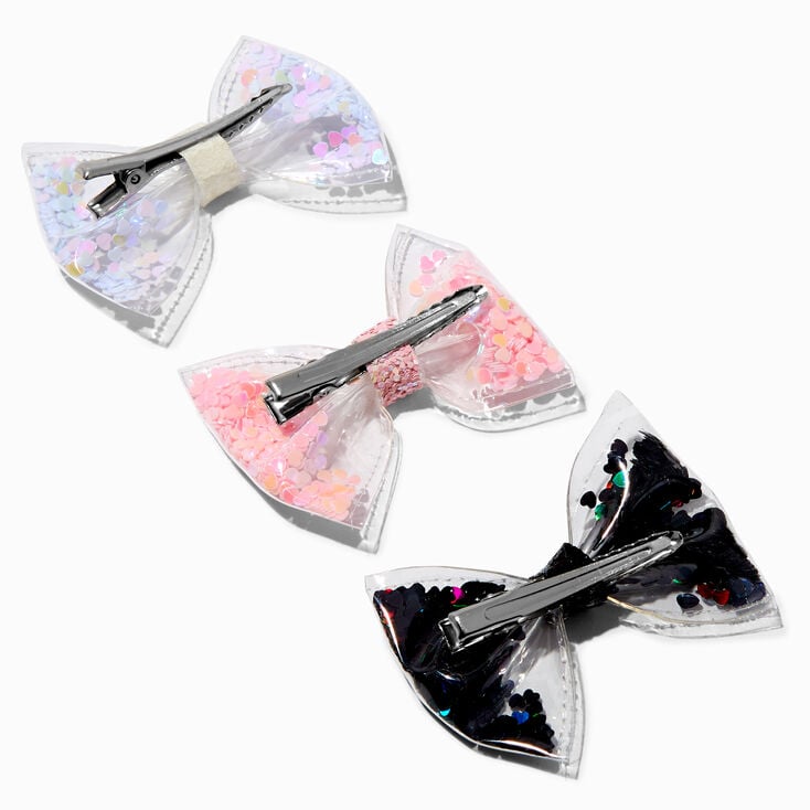 Claire&#39;s Club Shaker Hair Bow Clips - 3 Pack,