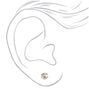 Mixed Metal Graduated Crystal Stud Earrings - 9 Pack,