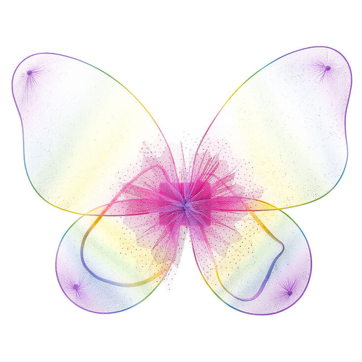 Claire S Club Pastel Rainbow Glitter Butterfly Wings Claire S Us