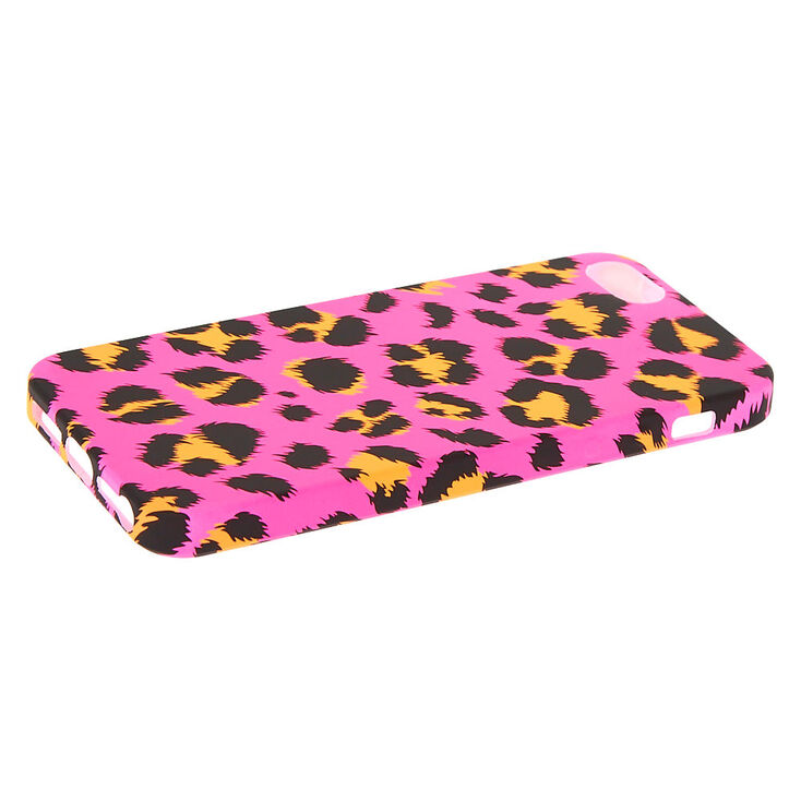 Neon Pink Leopard Print Phone Case - Fits iPhone 5/5S,