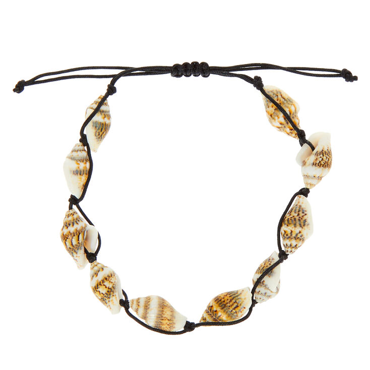 Conch Shell Anklet - Black,