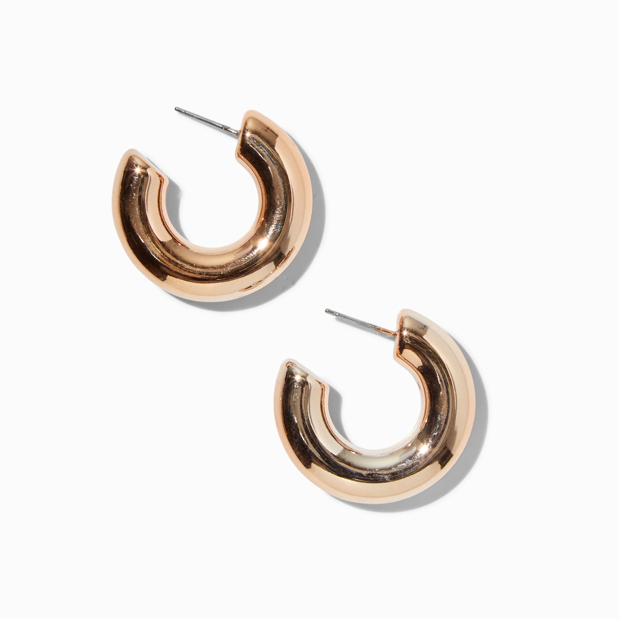 Gold-tone Thick 35mm Hoop Earrings,