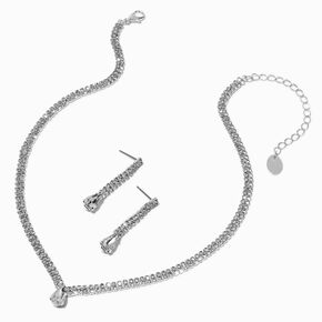 Silver-tone Chloe Rhinestone Jewelry Set - 2 Pack,
