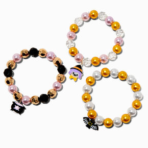 Halloween Witch Beaded Stretch Bracelets - 3 Pack,