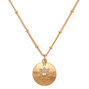 Gold Compass Pendant Necklace,