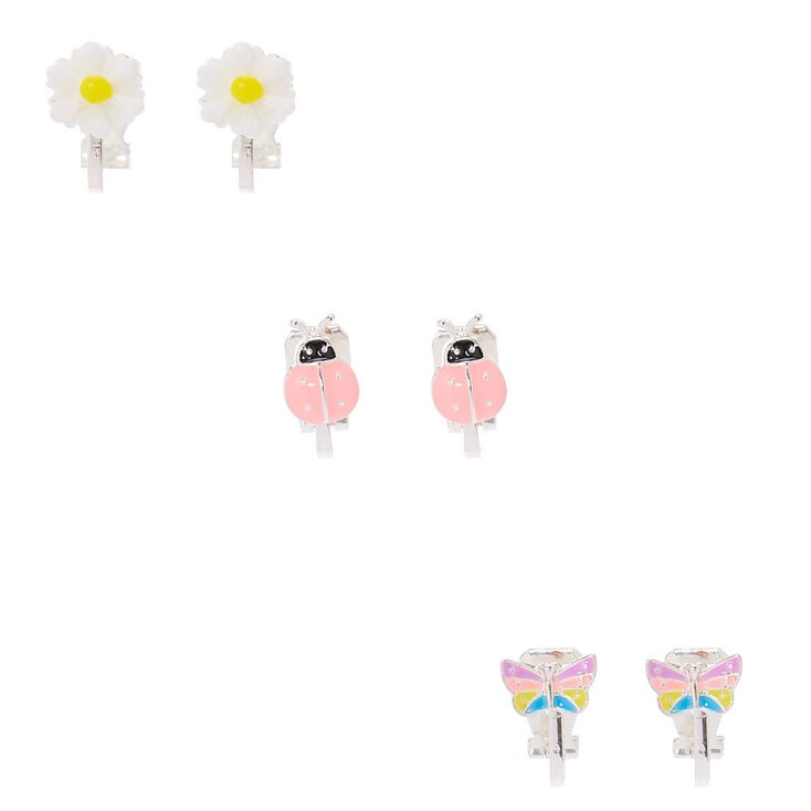 Pastel Spring Clip On Earrings - 3 Pack,