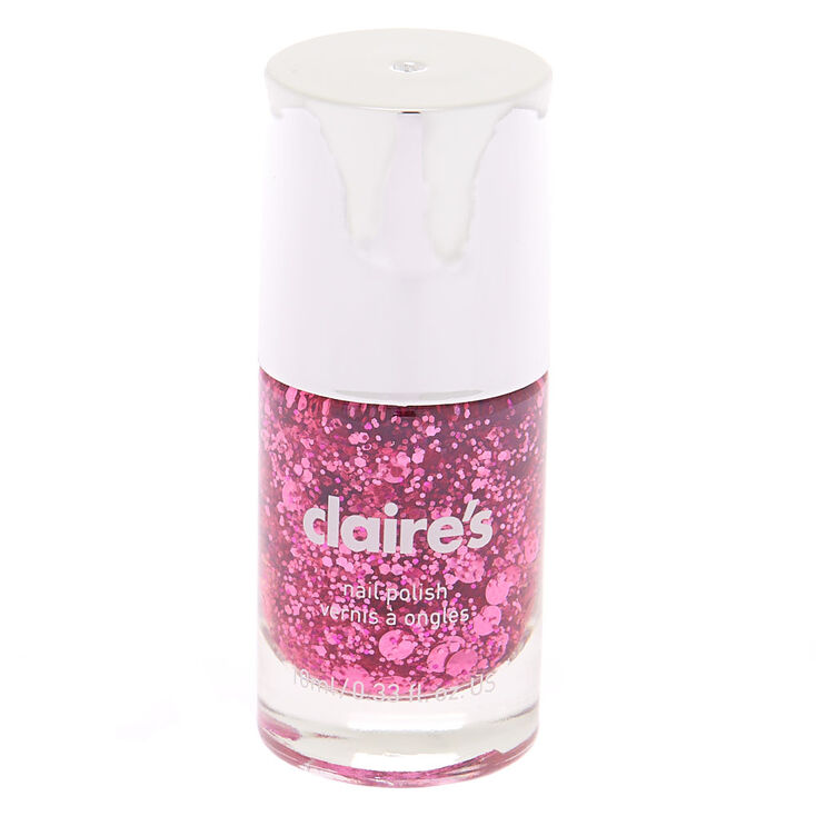 Glitter Nail Polish Pink Confetti Claire S