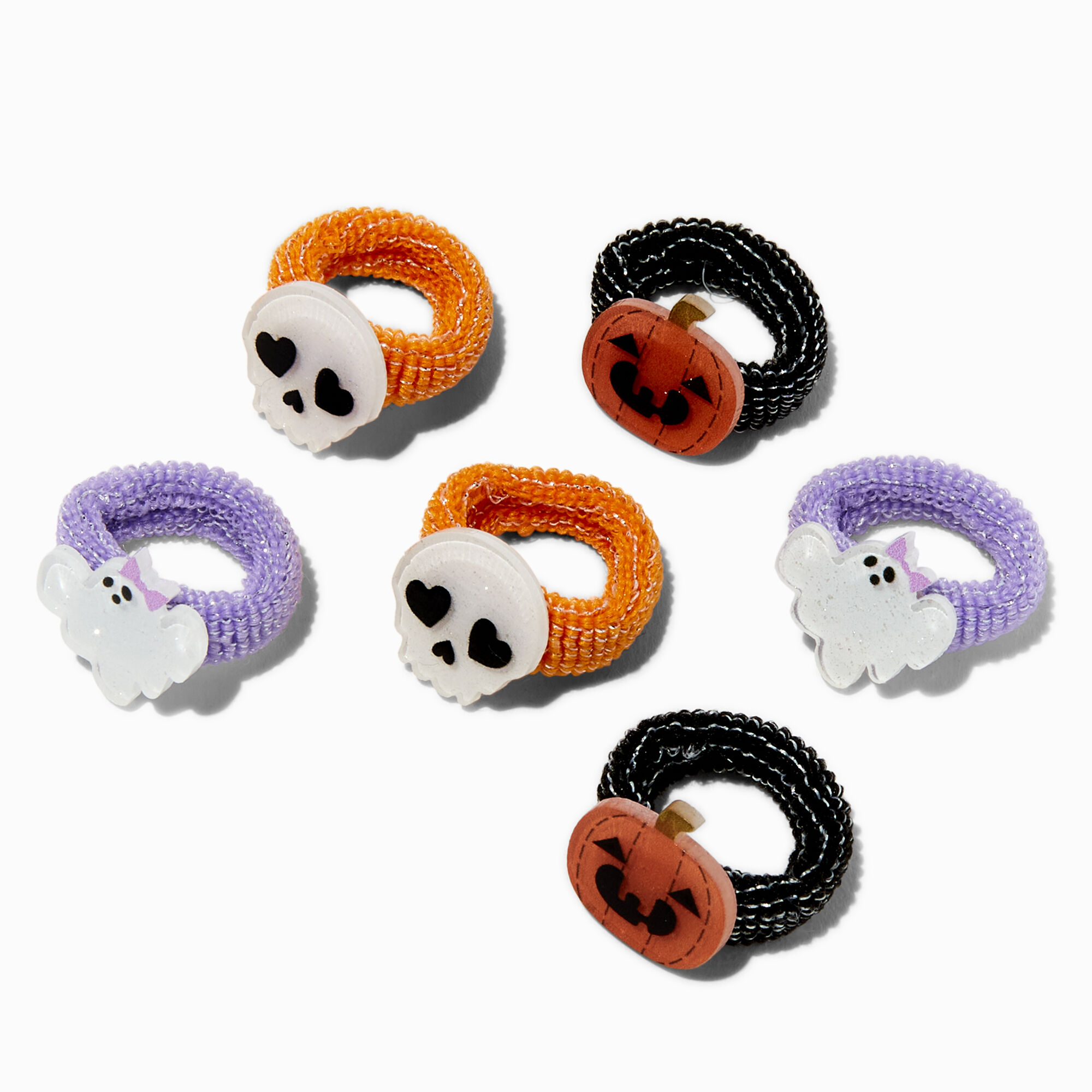 Halloween Icons Rolled Hair Ties - 6 Pack,