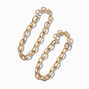 Gold-tone Big Chain Drop Earrings ,