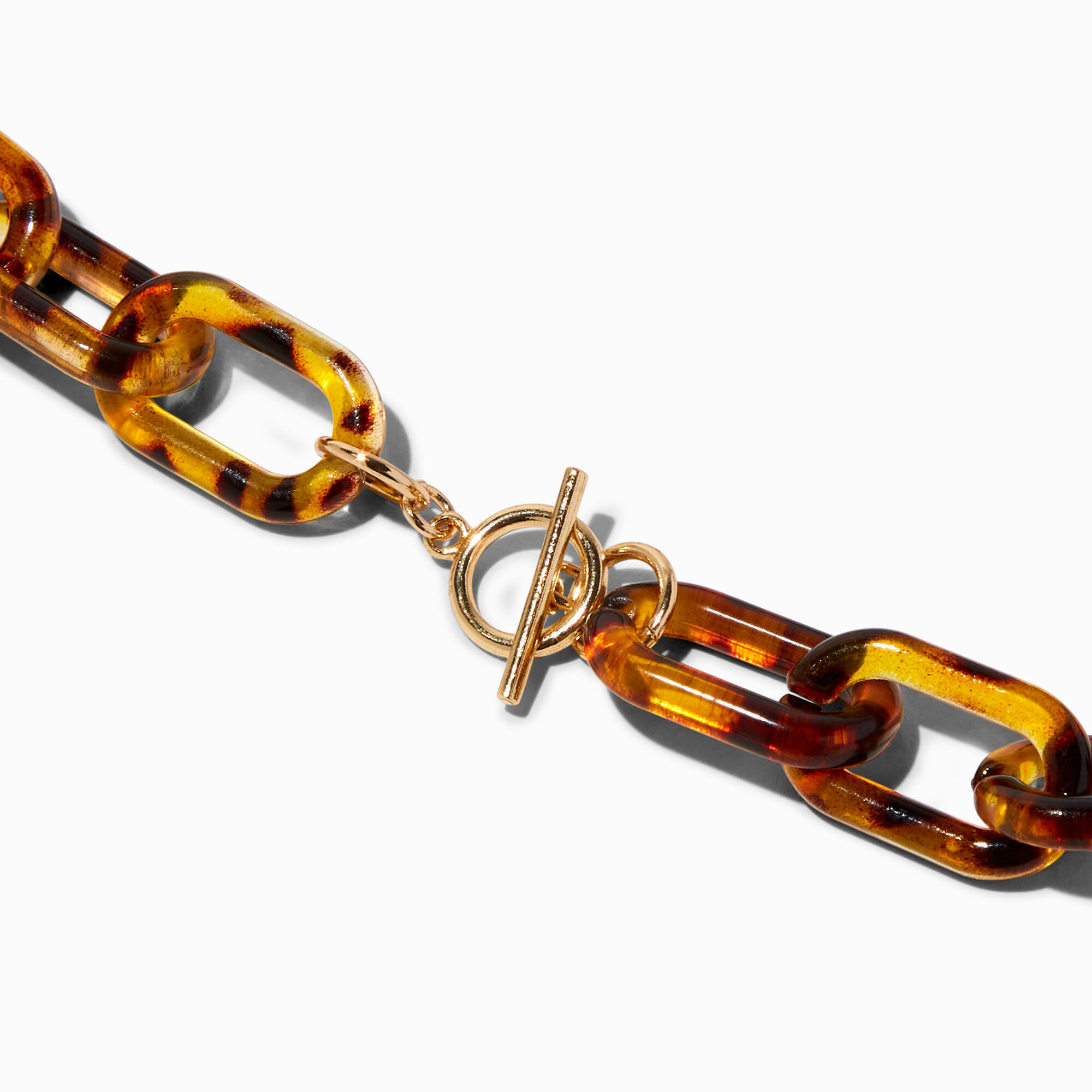 Tortoiseshell Chunky Toggle Chain Necklace Claire s