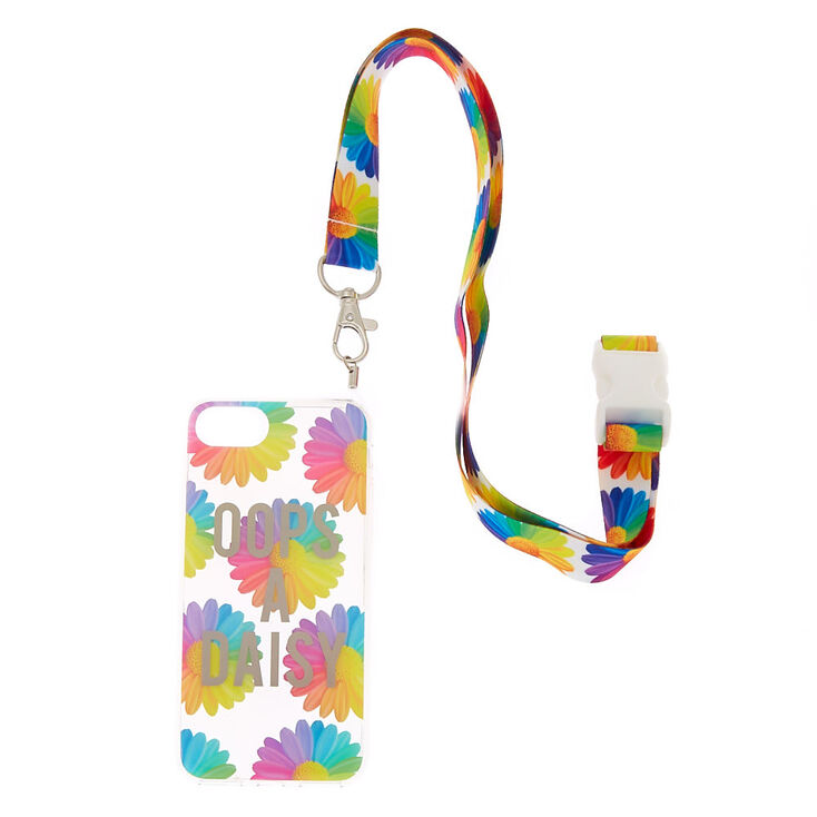 Oops A Daisy Phone Case With Lanyard - Fits iPhone 6/7/8,