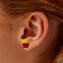 Clous d&#39;oreilles frites visage souriant,