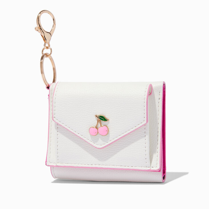 Cherry White Trifold Wallet,