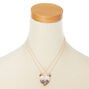 Best Friends Confetti Heart Pendant Necklaces - White, 2 Pack,