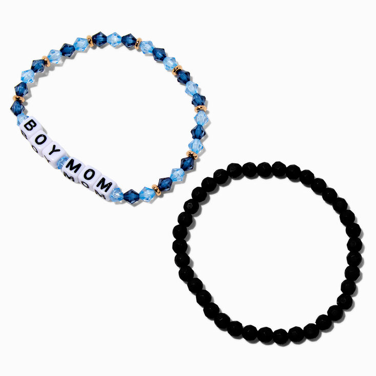 Best Friends Beaded &quot;Boy Mom&quot; Stretch Bracelets - 2 Pack,