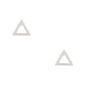 Sterling Silver Open Triangle Stud Earrings,