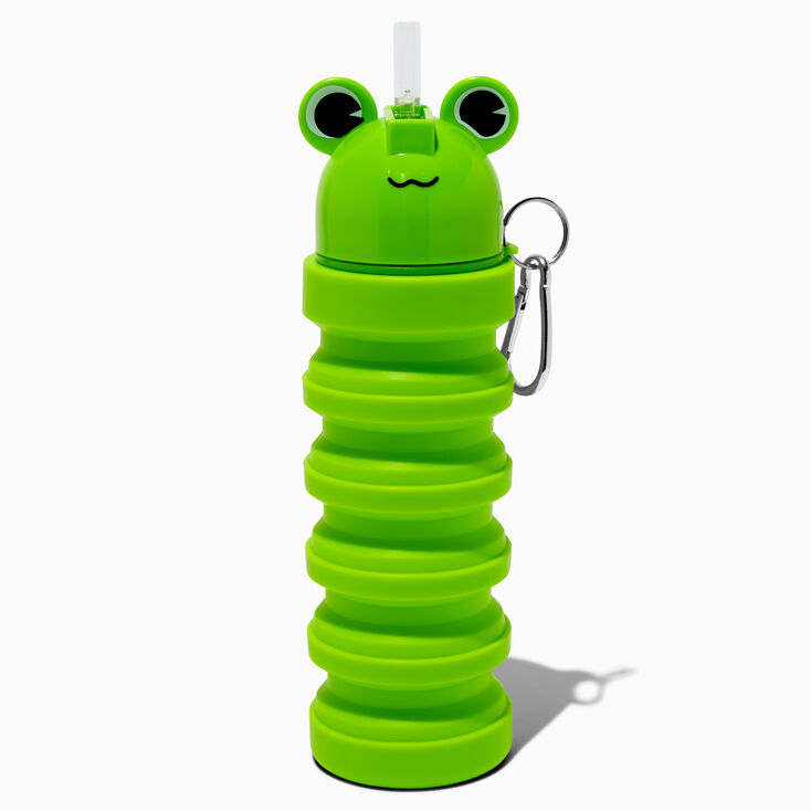 Collapsible Green Frog Water Bottle