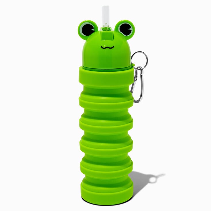 Collapsible Green Frog Water Bottle,
