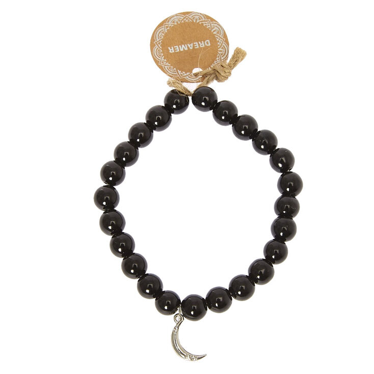 Claire's Bracelet à perle d'imitation noires « rêveur »