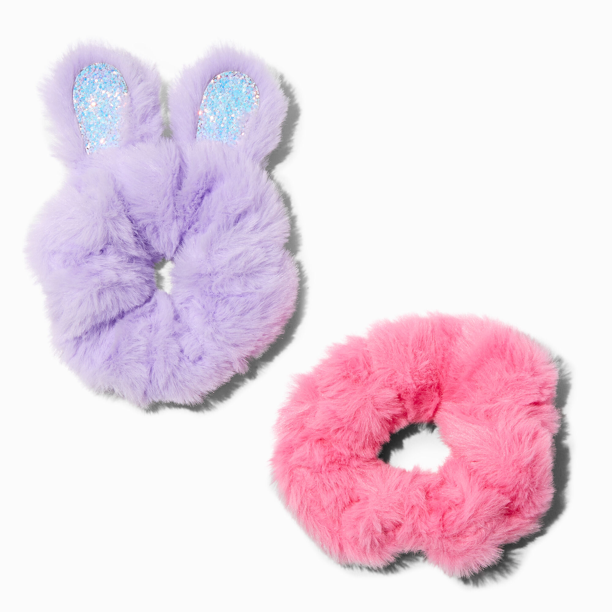 Claire's Club Medium Bunny Hair Scrunchies - 2 Pack,