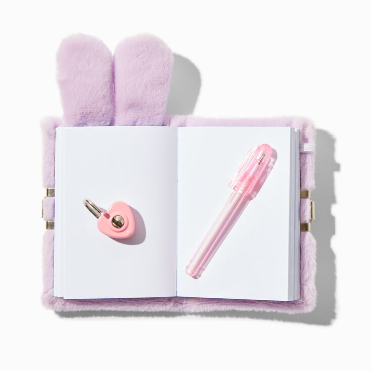 Claire&#39;s Club Butterfly Bunny Plush Mini Lock Diary,