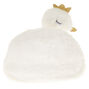 Trousse &agrave; maquillage cygne blanc en tissu pelucheux,