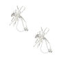 Silver Flower Clip-On Earrings,