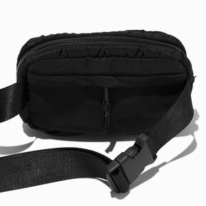 Black Quilted Belt Bag,